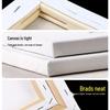 Long Strip Solid Wood Framed Canvas: Rectangle Acrylic Painting On Pure Cotton Linen