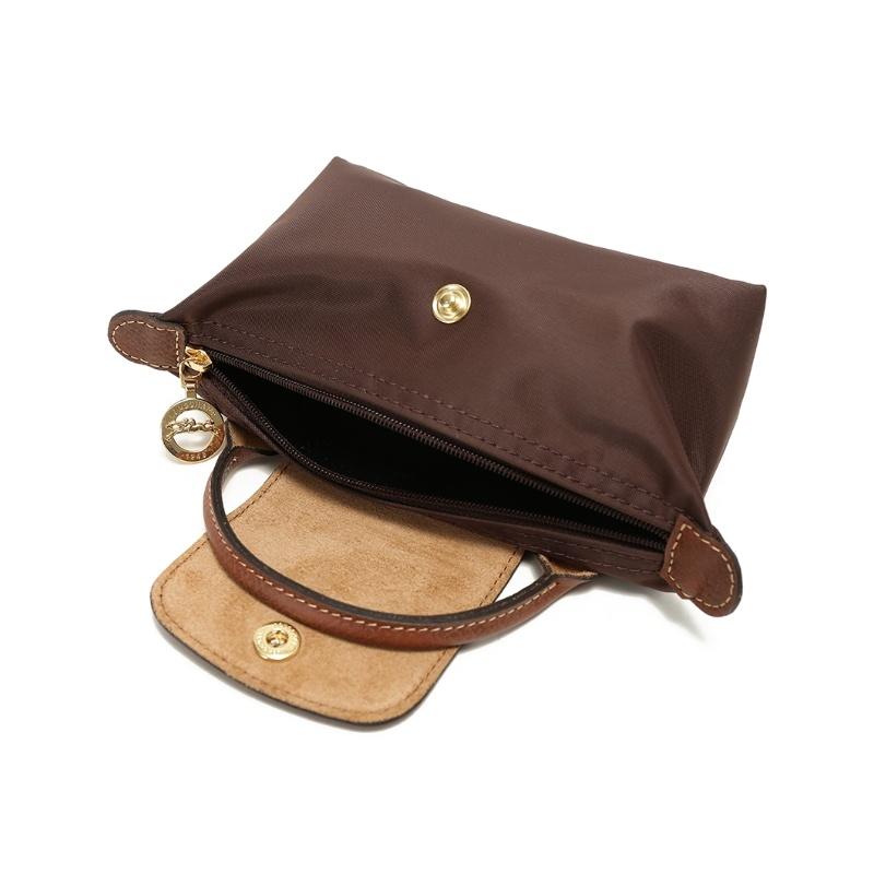 Longchamp LE PLIAGE ORIGINAL Series Short Handle Fabric Cowhide Dumpling Bag Cosmetic Bag Handbag Women's Tan 34175089P81