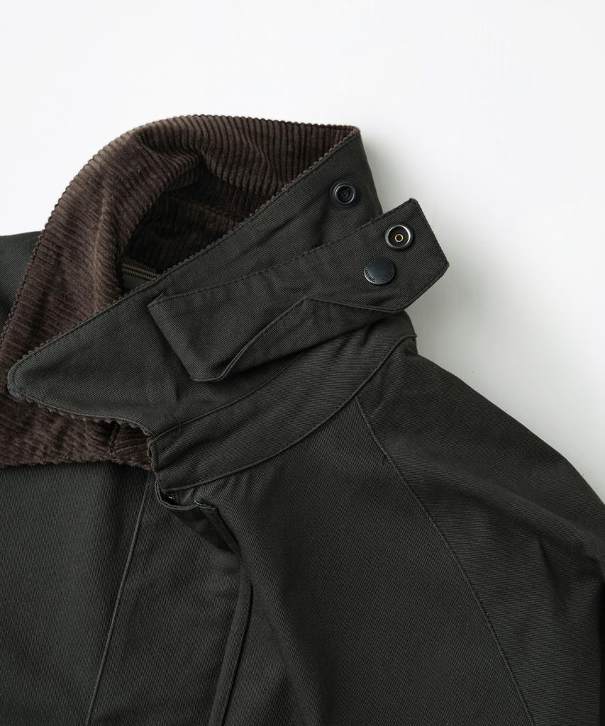Outstanding Corduroy Collar Short Jacket_Olive Green