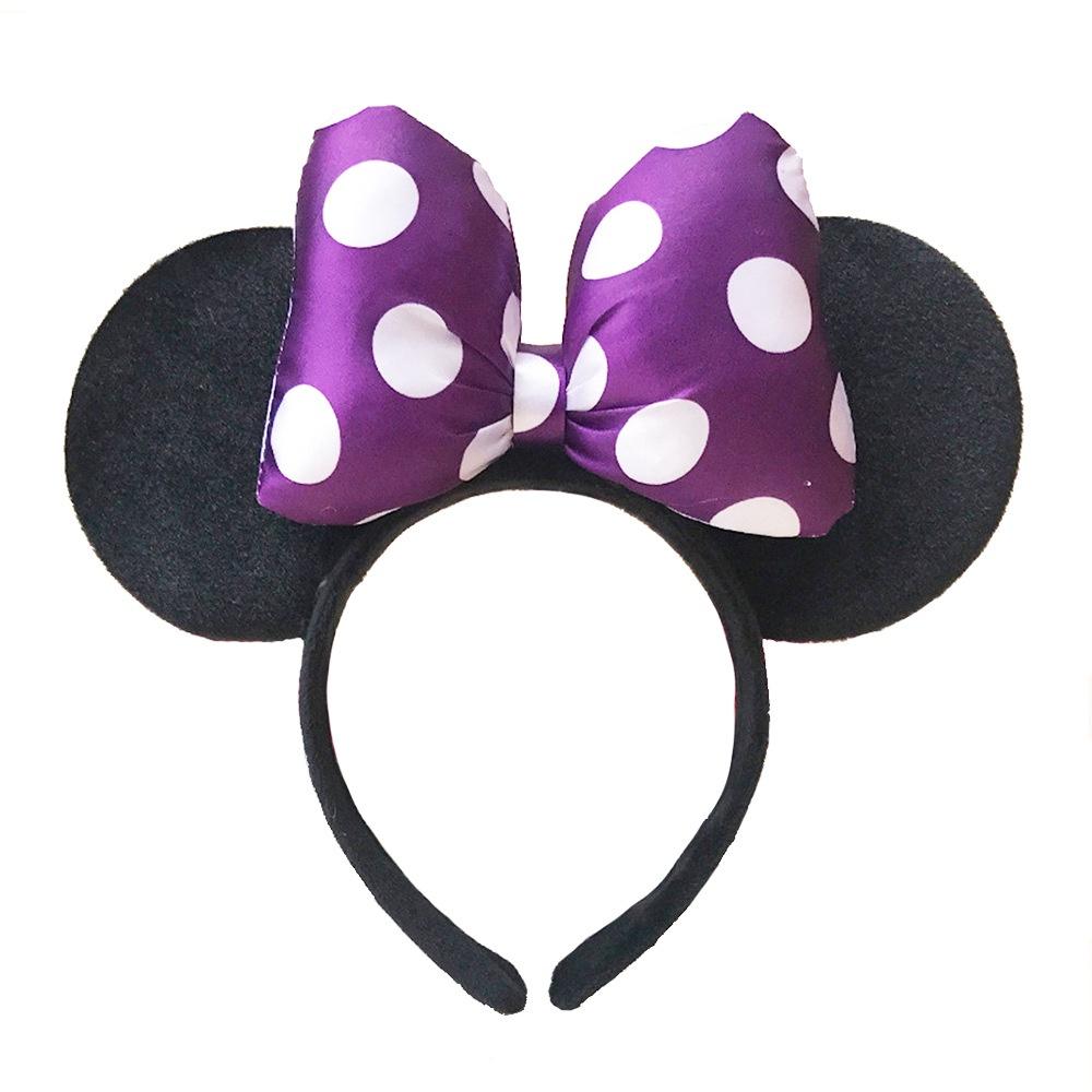 Handmade Cartoon Minnie Mickey Ear Headband Sparkly Animal Rabbit Hairpiece For Adults And Kids