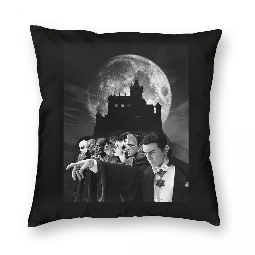 Horror Monsters Frankenstein Square Pillowcase Polyester Linen Velvet Pattern Zip Decorative Pillow Case Sofa Cushion Case