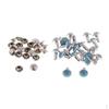 20 Set Imitation Turquoise Stud Punk Rivets for Pants Clothes Bags Decor DIY Craft 7mm