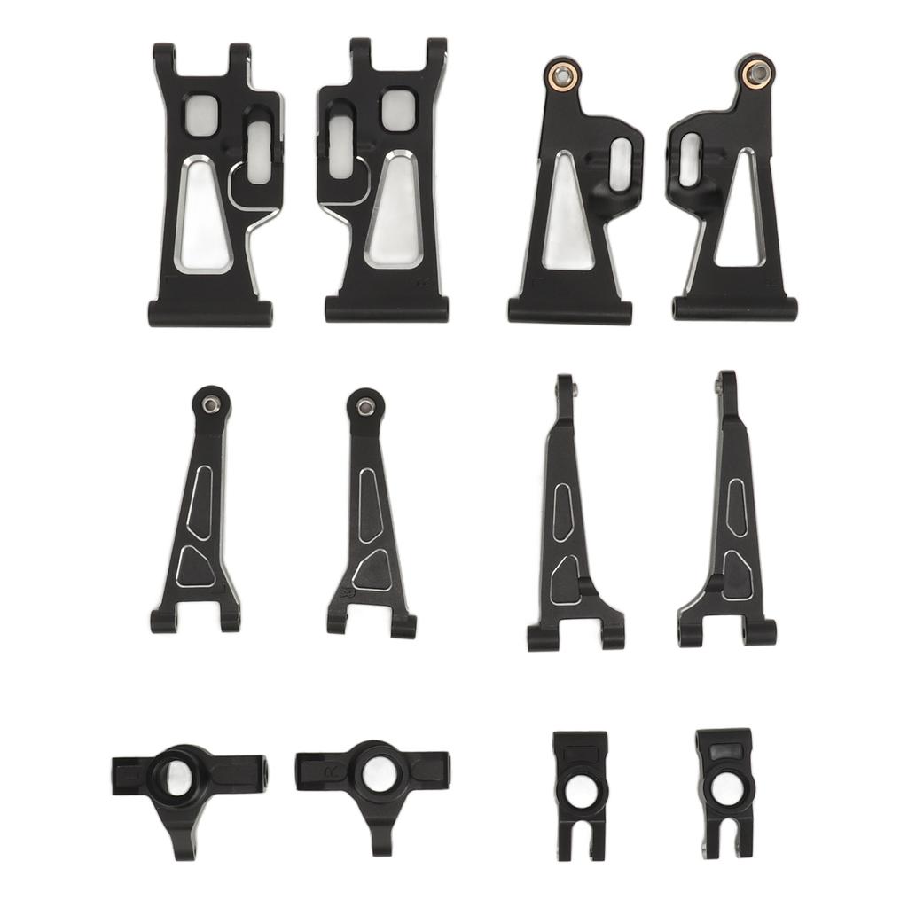 RC Car Suspension Arm Aluminum Alloy Front Rear Suspension Arm Steering Cup Rear Axle Holder Set Upgraded Parts for MJX 14210 14209 1Celsius14 RC Car
