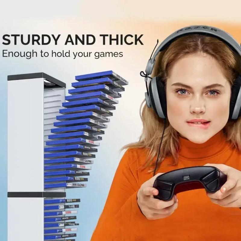 Console Disc Double-layer 36 CD Storage Box Holder For PS5/PS4/Nintendo Switch Disc Shelf For Xbox Series X Holder Accessories