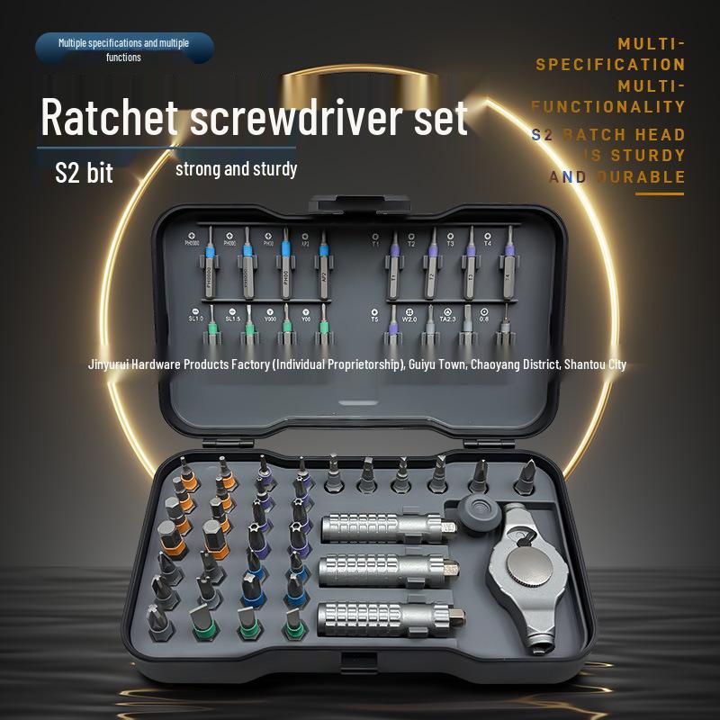 55-in-1 Multi-functional Ratchet Screwdriver Set with Strong Magnetic Bits for Electronics and Home Repair