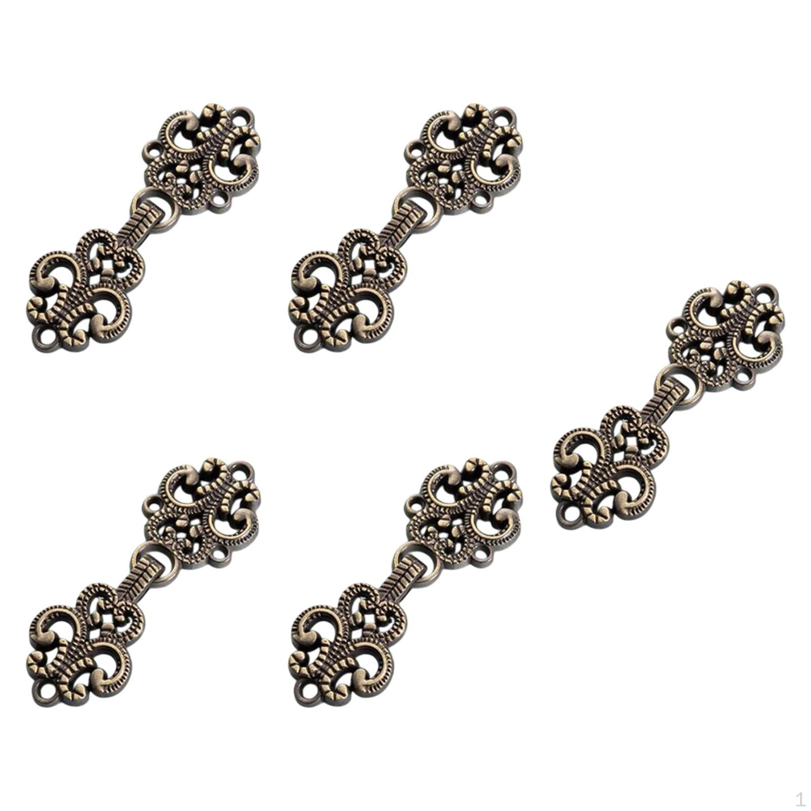 

5 комплектов застежек-зажимов для курток, платьев и свитеров