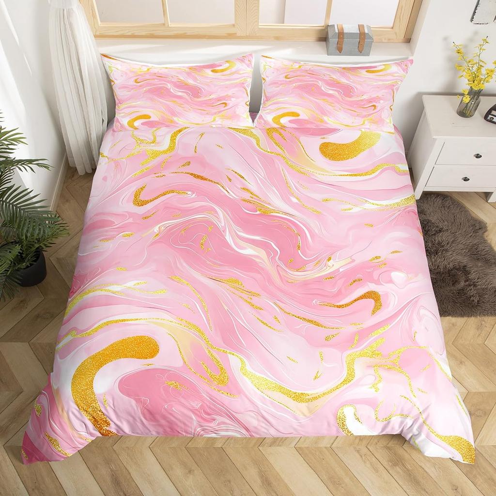 Purple Marble Duvet Cover Single Twin Full King Abstract Comforter Cover Marble Watercolor Bedding Set Ultra Soft Cozy 3 Pieces