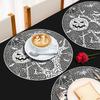 Nordischer Hohl-PVC-Platzset Halloween-Kürbis-Dekoration Westlicher Stil Matte Wärmeisolierung und Rutschfestigkeit Esstischmatte