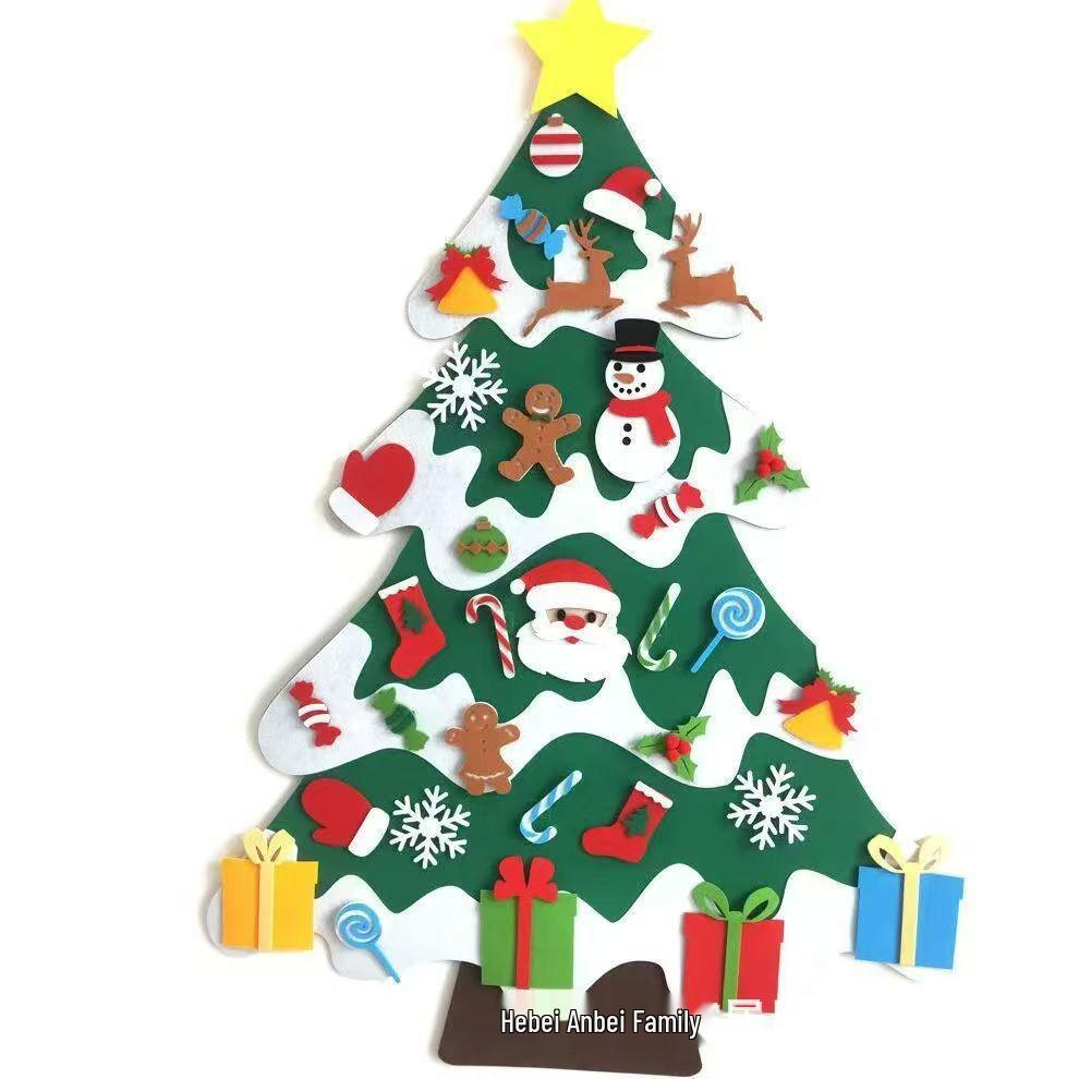 Handmade DIY Felt Christmas Tree Ornament for Kids