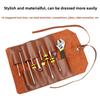 Portable Tool Roll Bag Electrician Repair Storage Tools Bag Multipurpose Wrench Hardware Leather ToolKit Folding Tools Organizer