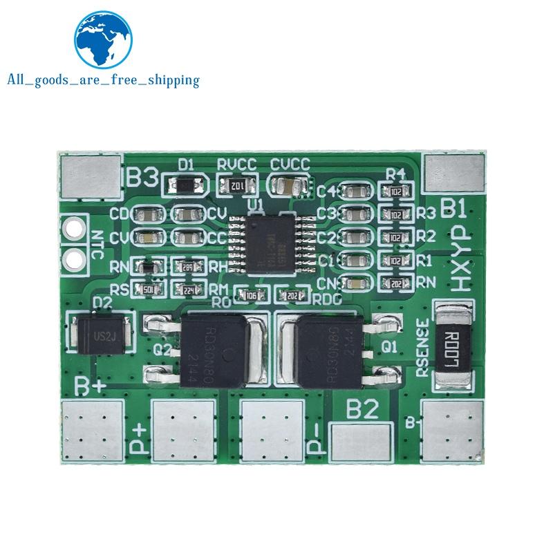 TZT BMS 4S 3.2V 3.7V 8A LiFePO4 Lithium Battery Charge Protection Board 12.8V 14.4V 18650 32650 Battery Packs 20A Current Limit