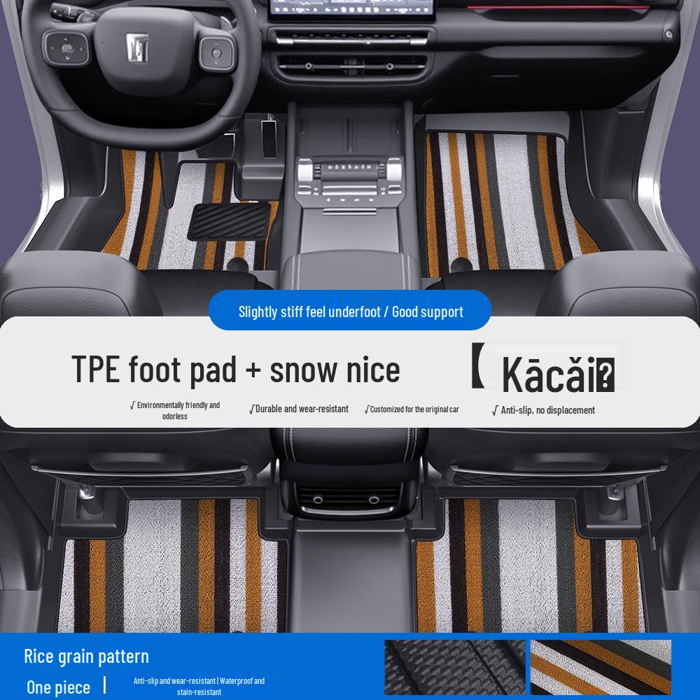 Tank TPE Car Floor Mats for Models 300, 400, 500, 700 - Full Coverage Waterproof Silk Coil Mats with Door Sill Protection