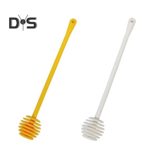 

2 шт., пластиковый ковш для смешивания меда, гладкая палочка для сот меда, ложка с канавками, палочка для сбора, дозирования и разбрызгивания меда разноцветный