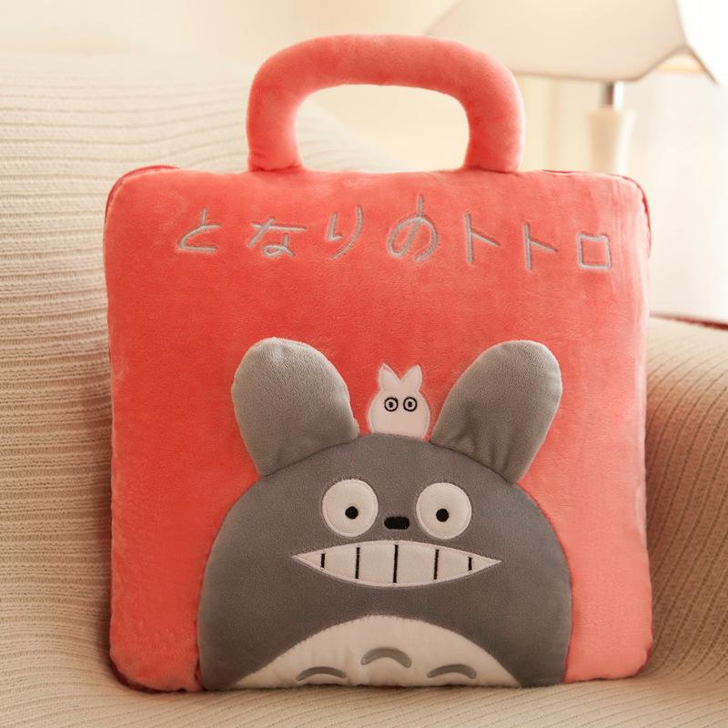 Dual-Use Cute Cartoon Pillow Blanket: Car & Office Nap Cushion