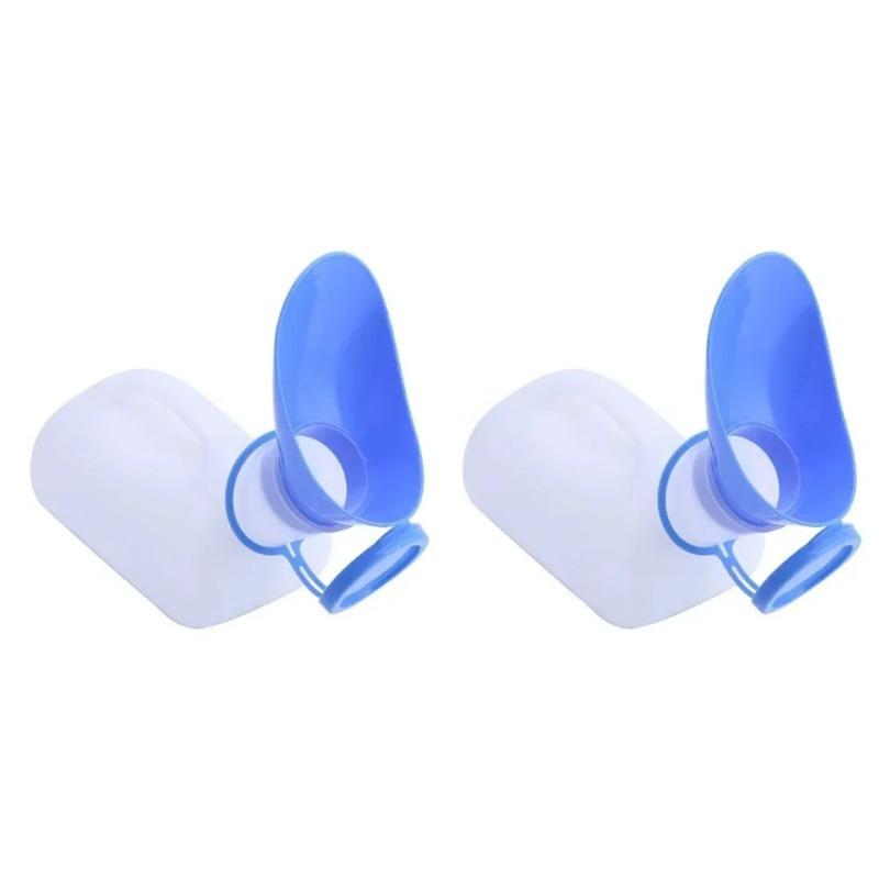 2PCS Camping Toilet Portable Travel Urinal for Women Men Outdoor Camping Car Emergency Toilet Discreet Urine Bottle Chamber Pot