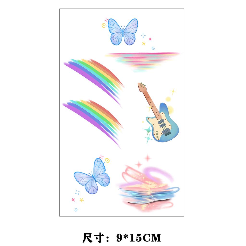Dopamine Color Butterfly Animal Love Star Fireworks Small Picture Finger Tattoo Sticker