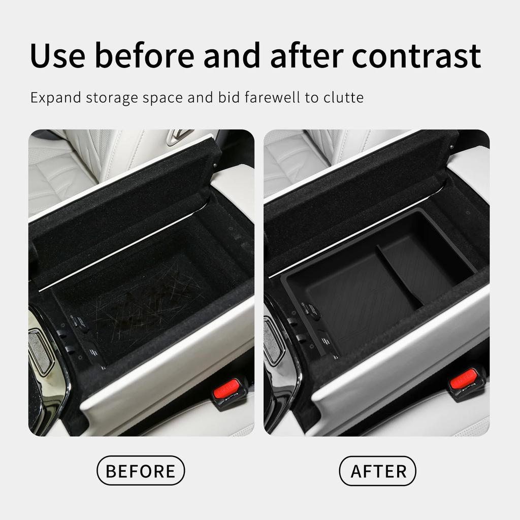 For ZEEKR 009 2024-2025 Center Console Armrest Storage Box Auto Interior Accessories Car Storage Case Organizer Tray