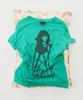 SCULPTOR Distressed Muse Tee Turquoise