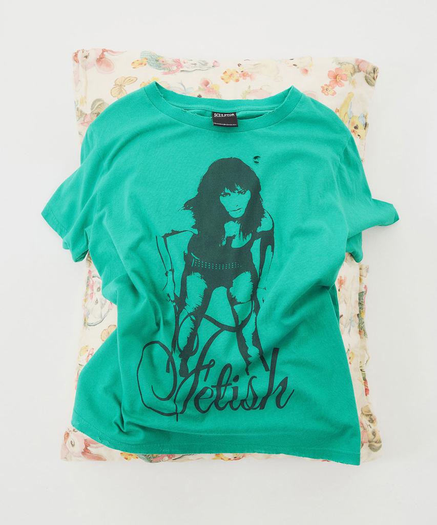 SCULPTOR Distressed Muse Tee Turquoise