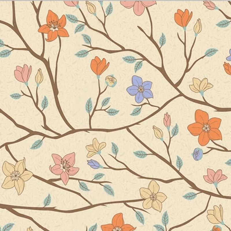 3D-Wandtapete im europäischen Stil, Vintage, alt, warm, Blumenhintergrund, Tapete für Schlafzimmer, Wandgemälde