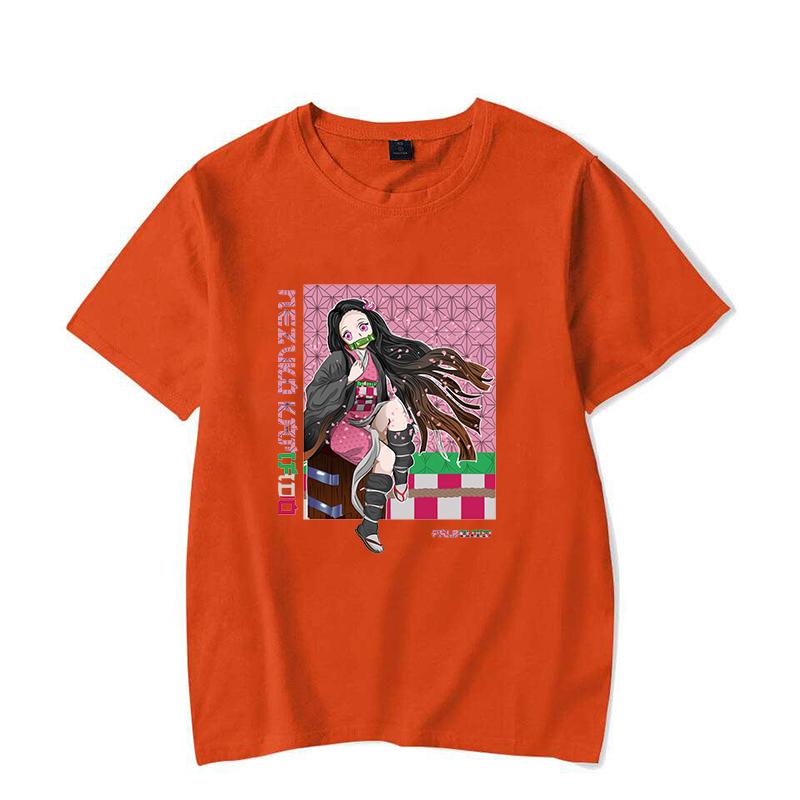 New Anime T Shirt Kamado Nezuko Print T-shirt Unisex Summer Casual O-neck Lady Female Clothing Short Sleeve Tees