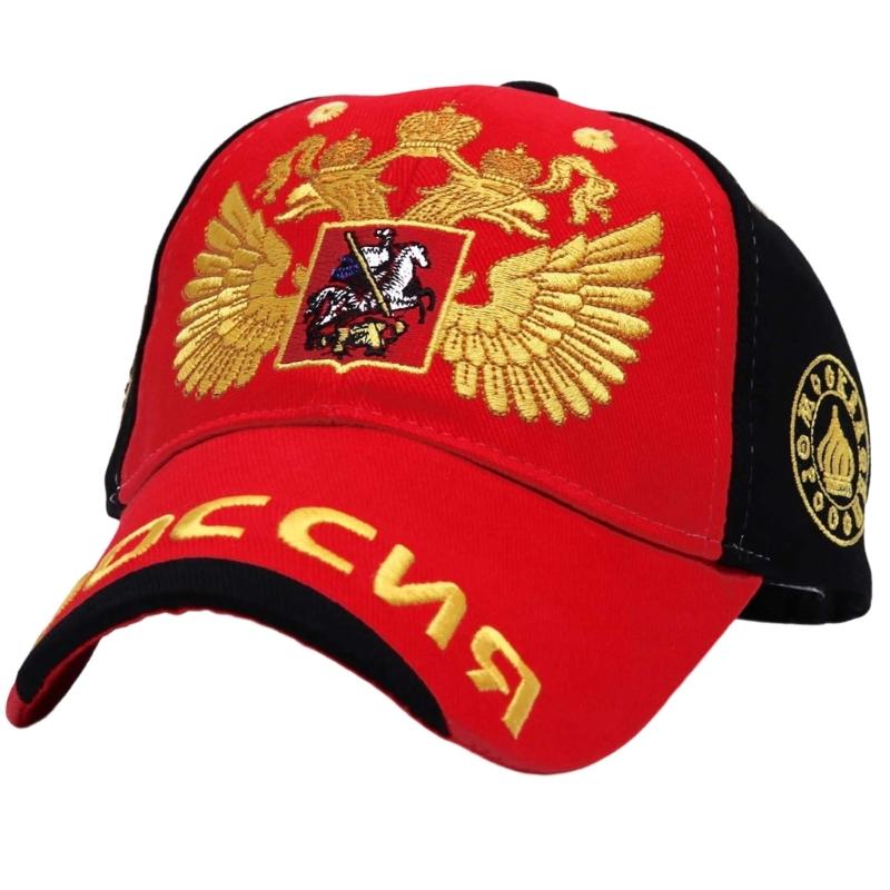 Russian Style Baseball Cap Cotton Adjustable Size 56cm to 60cm With Embroidery For Men Women Kids