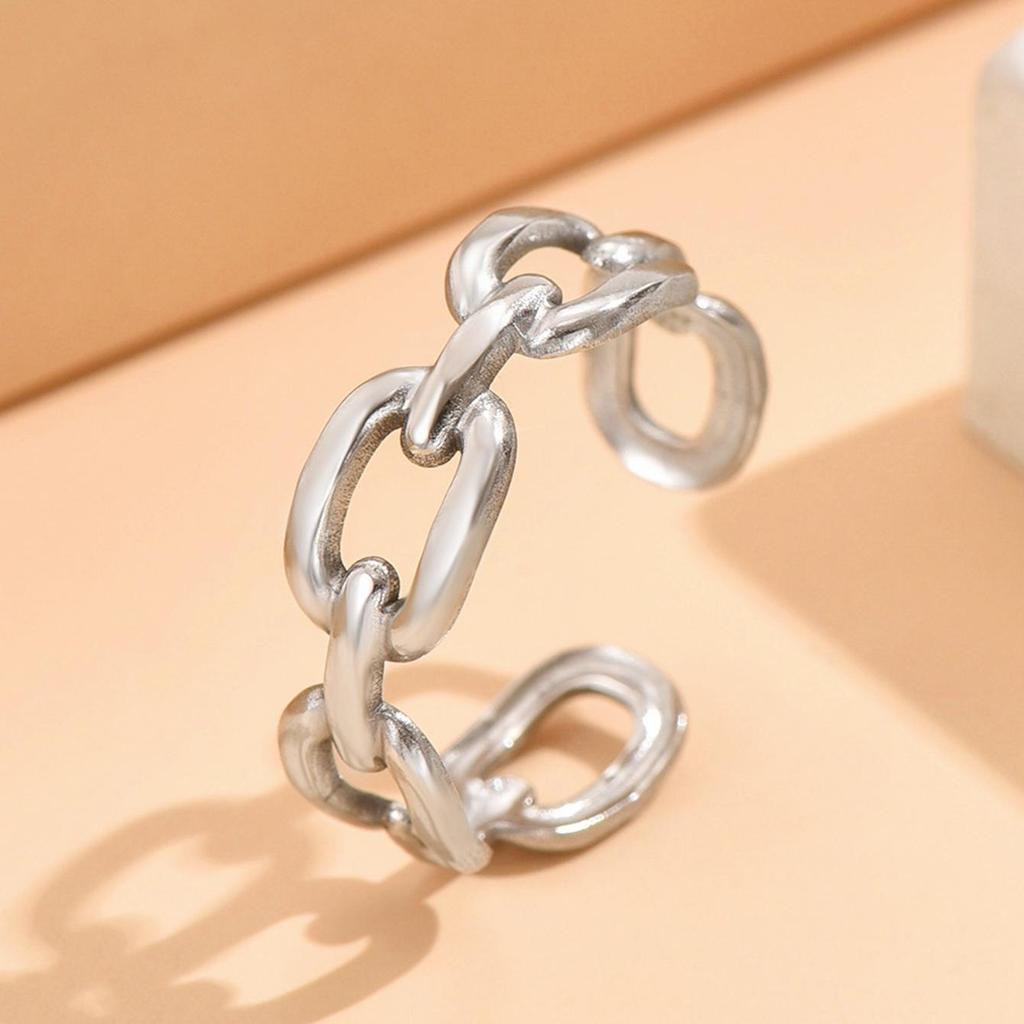 Adjustable Stainless Steel Chain Ring – Personalized & Versatile INS Style