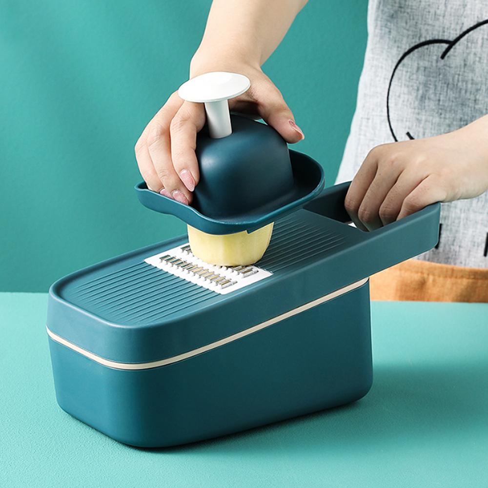 3-in-1 Multifunctional Vegetable Slicer with Drain   Storage Baskets 4 Kinds of Slicer Vegetables Cutter with Guard Potato Carrot Cucumber Filament
