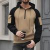Mens  Pullover Long Sleeve Hoodies Color Block Sweatshirt Fashion Hoodies With Pockets