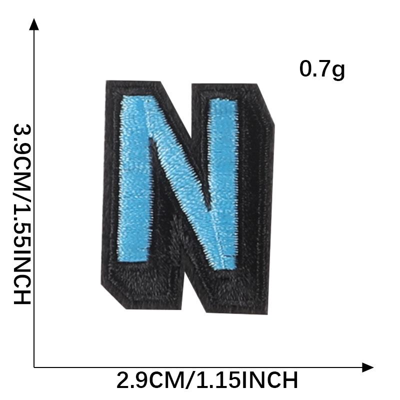 Duoku Computer Embroidery English Alphabet Cloth Label Name Label Ball Suit Mark Patch Clothing Accessories Embroidery Cloth Sticker