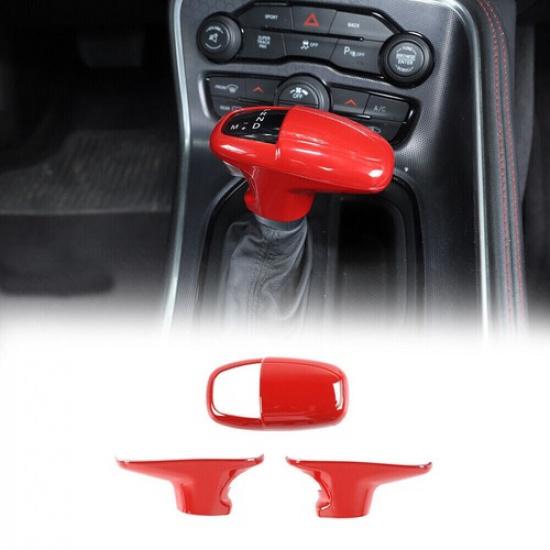 Red Central Console Interior Exterior Decor Set Cover Trim for Dodge Charger 15+
