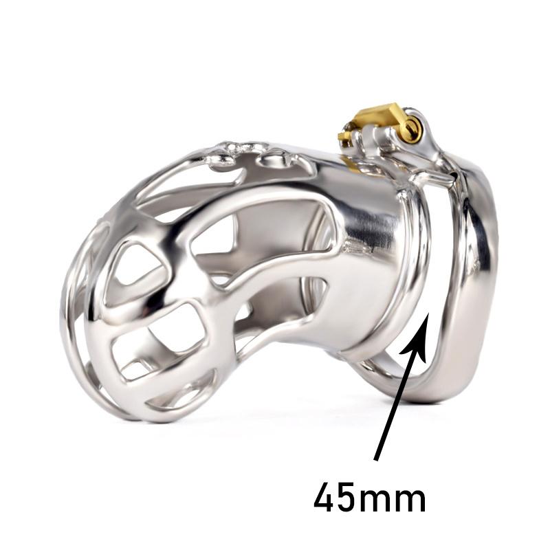 BDSM Stainless Steel Penis Cage Adult Sex Toys for Men Chastity Device Cock Ring  Slave Fetish CB Lock Cuckold Leten