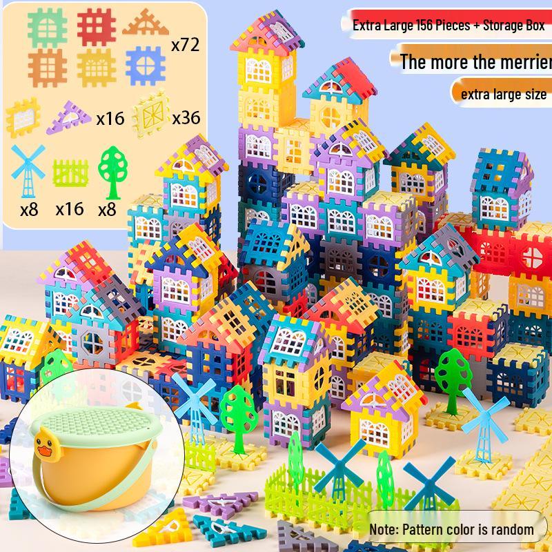 Kids' Educational Building Blocks Set with Door and Window Accessories – Ideal for Kindergarten Gifts