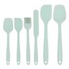 Conjunto de 6 espátulas de silicone de grau alimentício, antiaderentes, resistentes ao calor, espátulas, virador para cozinhar, assar, misturar, ferramentas de cozimento