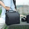 DSLR Camera Case Large Capacity Water Proof Polyester Portable Mirrorless Camera Case with Detachable Shoulder Strap for Camera Lens Accessories L