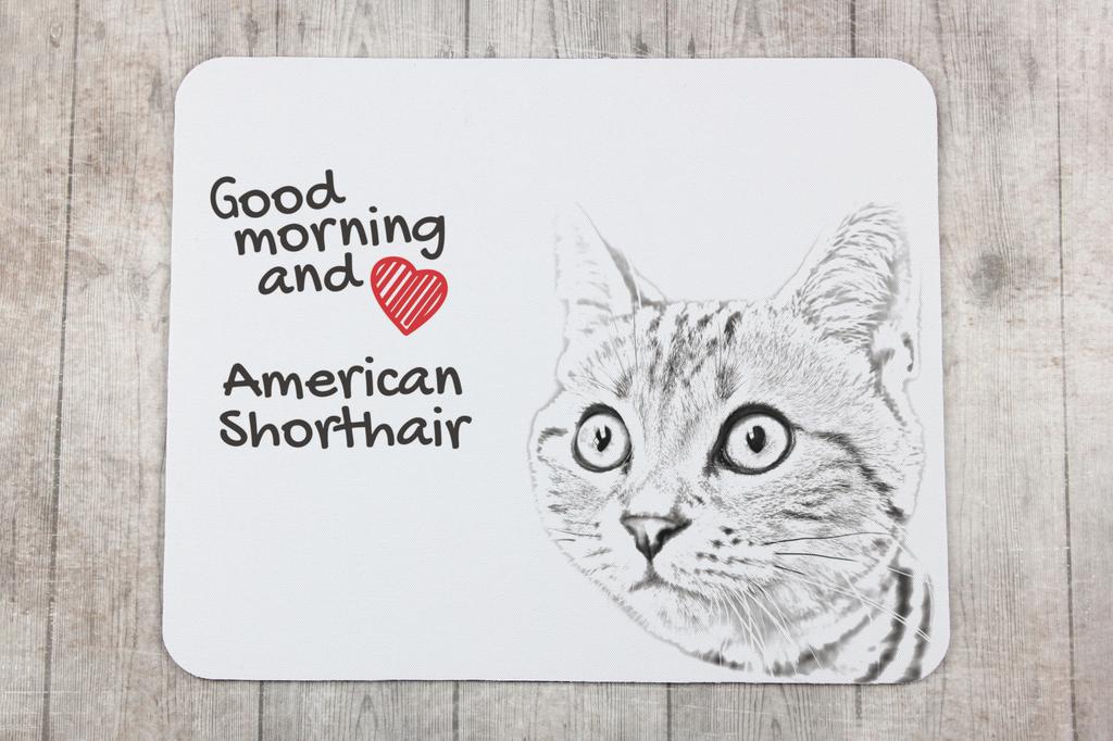 American Shorthair - Mouse Pad with Print, Personalized Cat Pad, Unique Gadget for an Office Worker from the Art-Dog Brand