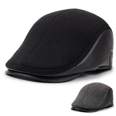 Middle-Aged and Elderly Cap Men's Autumn Winter Cap Forward Cap Cotton Peaked Cap Outdoor Warm Ear Protection Cap for The Elderly