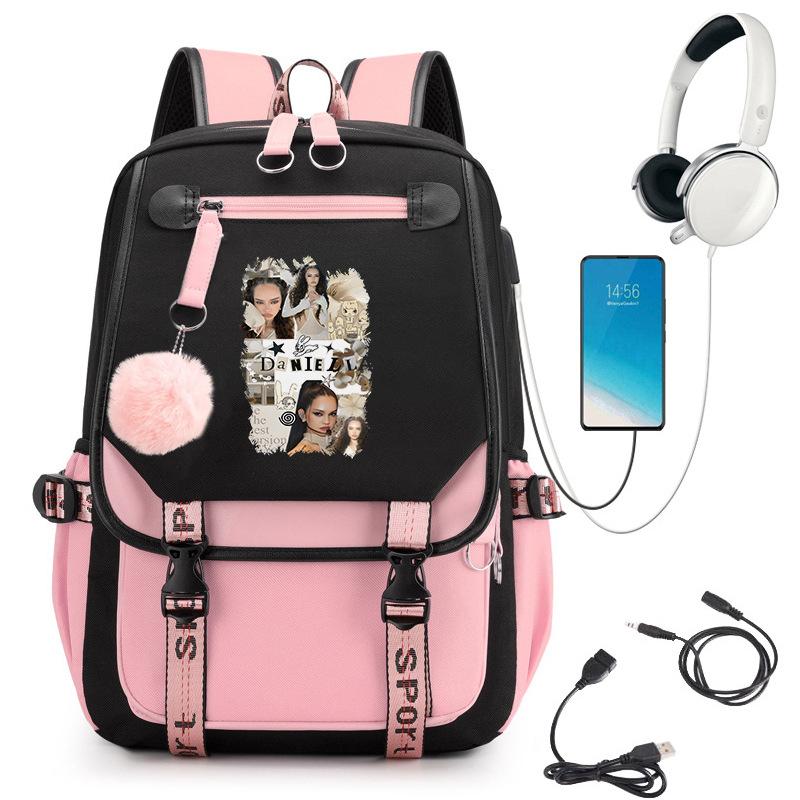 KATSEYE Fashion Girl Group Print Backpack, Large Capacity Teen Student Laptop Bookbag, Water-Resistant Daypack 60123-11