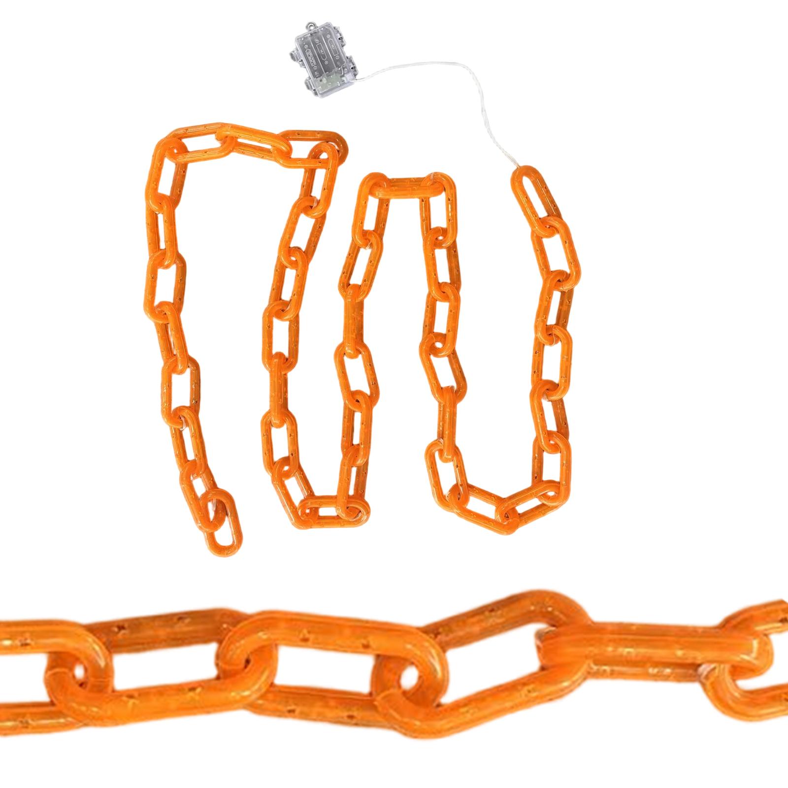 

Хэллоуин Украшение Гирлянда на батарейках Пластиковая цепная гирлянда, Водонепроницаемая, 8 режимов освещения и таймер One Size