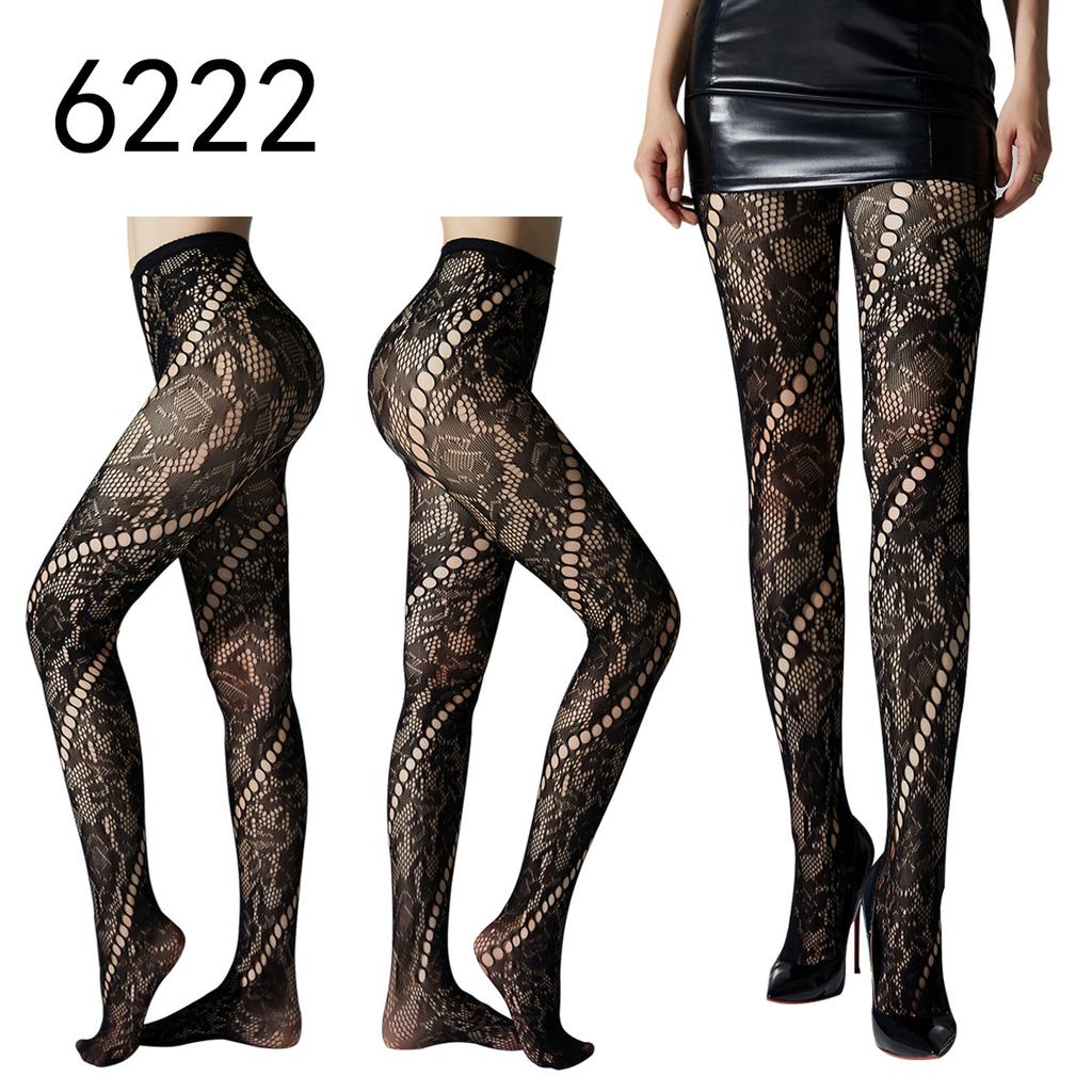 Dance Sexy Hollow Pantyhose Hollow Suspender Dense Pattern Mesh Socks Nightclub Royal Sister Black Silk Sexy Fishnet Socks