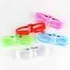 Glow In the Dark LED Eyeglasses Neon Colors Blinds Lampshade Glasses Christmas Birthday Neon Party Mardi Gras Props
