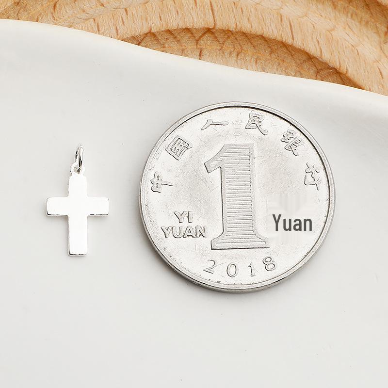 S925 Sterling Silver Cross Pendant for DIY Jewelry Making
