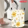 Collapsible Laundry Basket Large Round Waterproof Fabric Hamper Dirty Clothes Storage Bin Toy Organizer with Handles