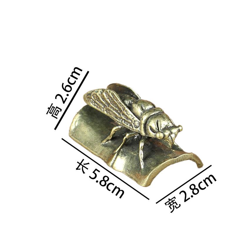 

Чистая латунь цикада орнамент большой настольный чайный столик чайное искусство чайный питомец орнамент креативный скорпион улитка маленькая медная металлическая