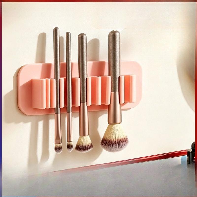 Creative Suction Cup Multi-purpose Makeup Brush Storage Device - Wall-mounted Adhesive Silicone Makeup Brush Collector