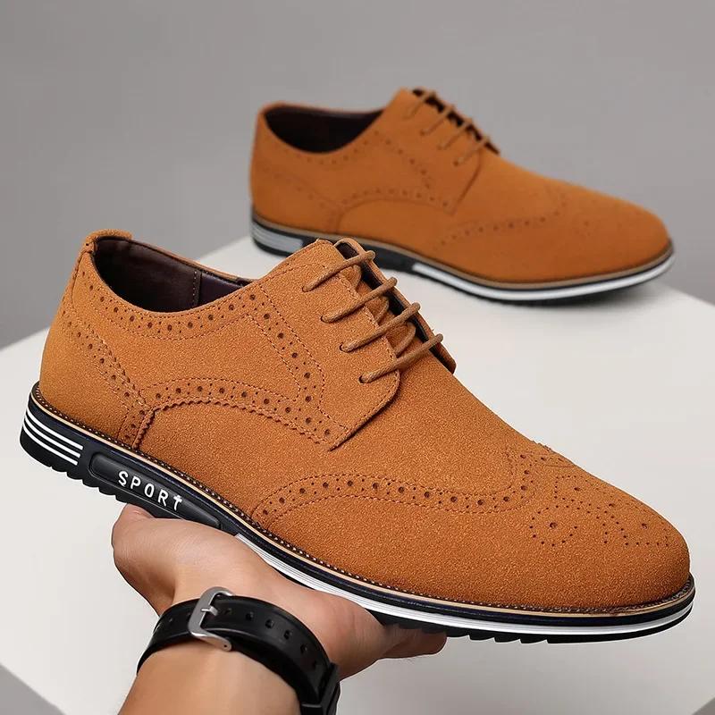 Herren Wildlederimitat Schnürschuh Schwarz Oxford Schuh für Herren Flach Neuer Mode Sneaker Mann Herbst Atmungsaktiv Bequem Lässiger Herrenschuh