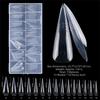 150Pcs Transparent Full Cover Nail Tips 15 Sizes Space Nail Forms Sandwich Nail Forms  Home Salon