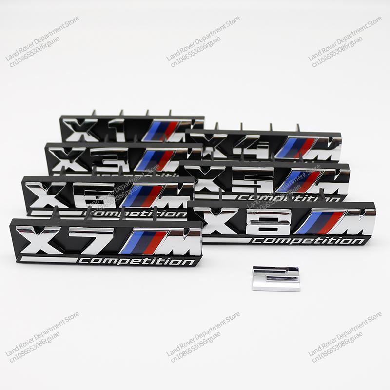 

Glossy Black Chrome Front Grille Badge for BMW X1 X2 X3 X4 X5 X6 X7 X8 Competition M Power Premium ABS Car Styling Accessories X1 Competition серебряный