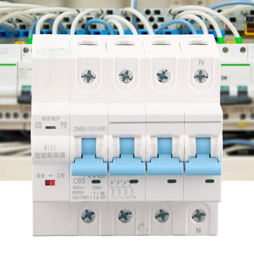 WiFi 4P Intelligent Circuit Breaker Wireless Remote Control Switch 400V63A