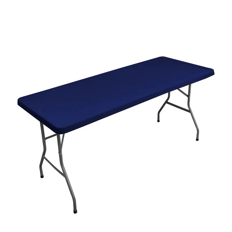 Elastic Square Tablecloth Cocktail Fitted Spandex Stretch Rectangle Table Covers Caps Solid Color Table Topper 4 Size